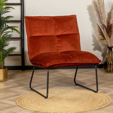 Velvet armchair Malaga copper - image 1