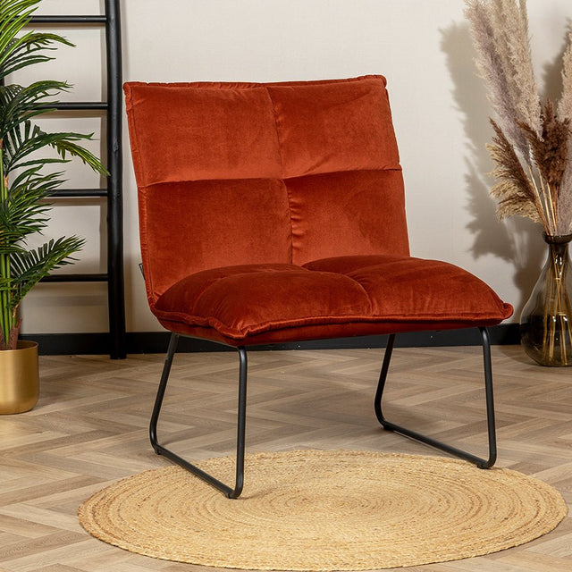 Velvet armchair Malaga copper - image 1