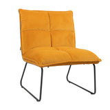 Velvet armchair Malaga ocher yellow