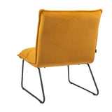 Velvet armchair Malaga ocher yellow