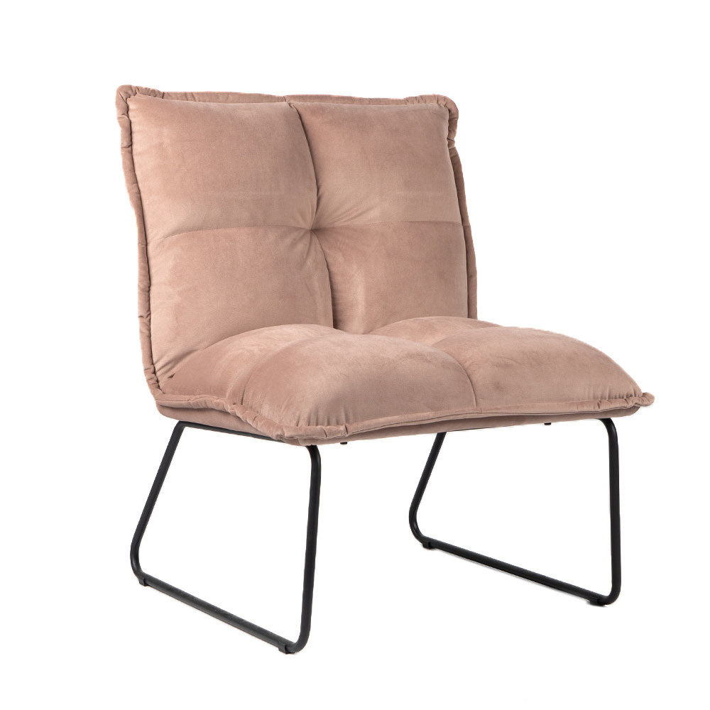 Velvet armchair Malaga pink