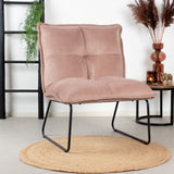 Velvet armchair Malaga pink - image 1