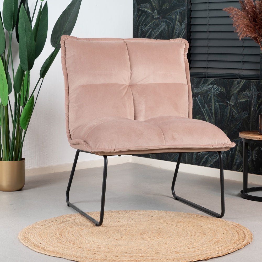 Velvet armchair Malaga pink - image 2