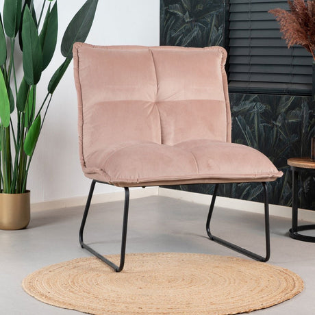 Velvet armchair Malaga pink - image 2