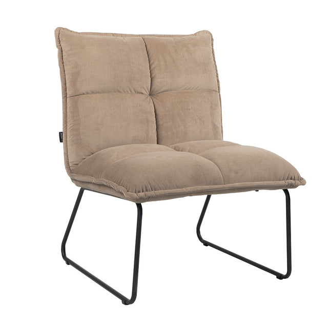 Velvet armchair Malaga taupe