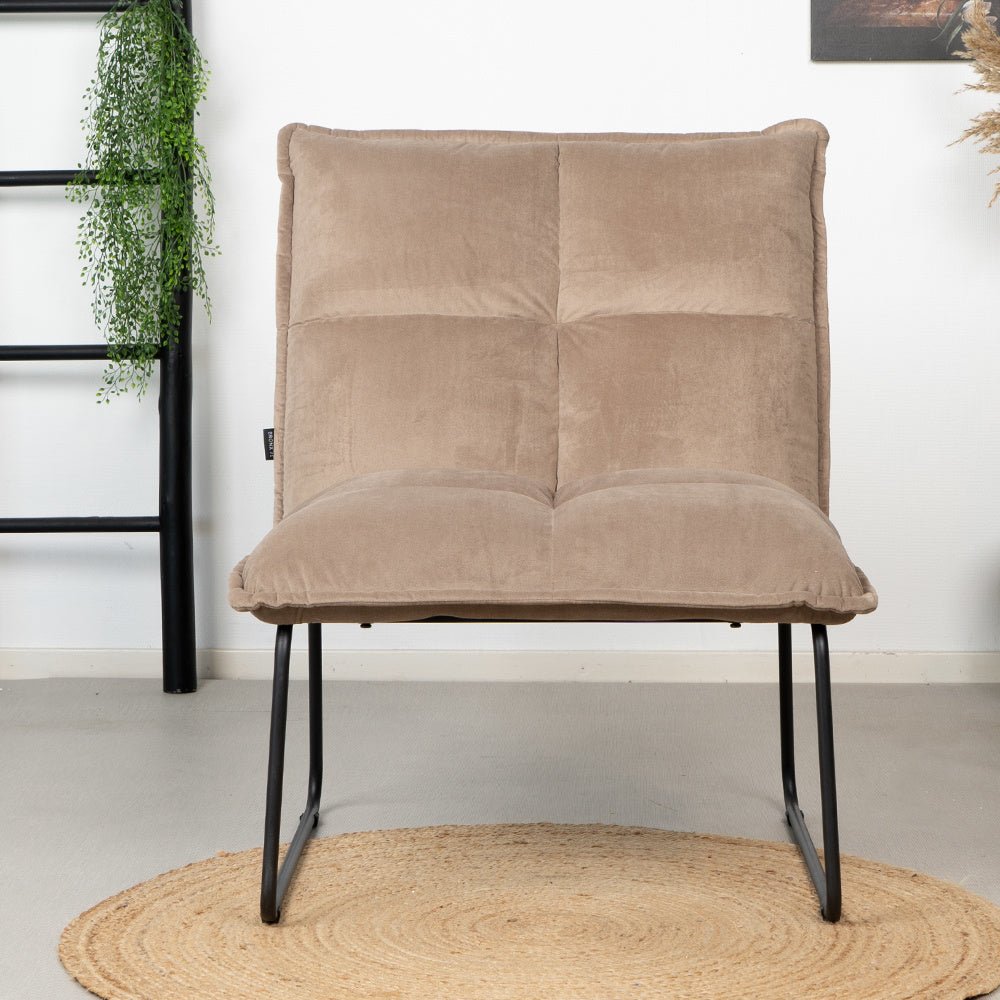 Velvet armchair Malaga taupe - image 3