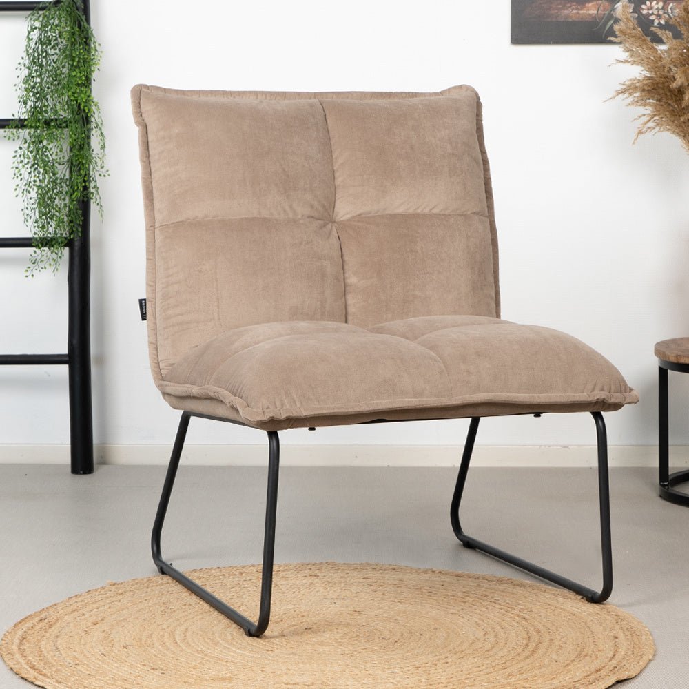 Velvet armchair Malaga taupe - image 1