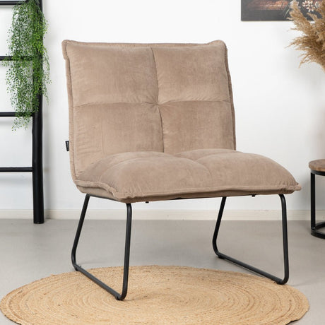 Velvet armchair Malaga taupe - image 1