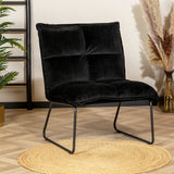 Velvet armchair Malaga black