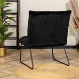 Velvet armchair Malaga black