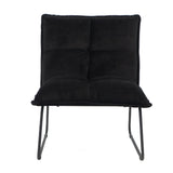 Velvet armchair Malaga black