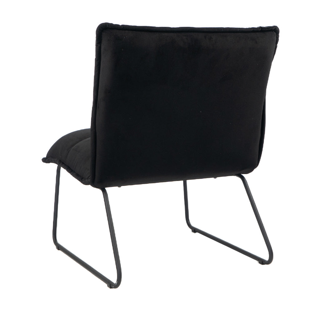 Velvet armchair Malaga black