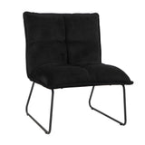 Velvet armchair Malaga black