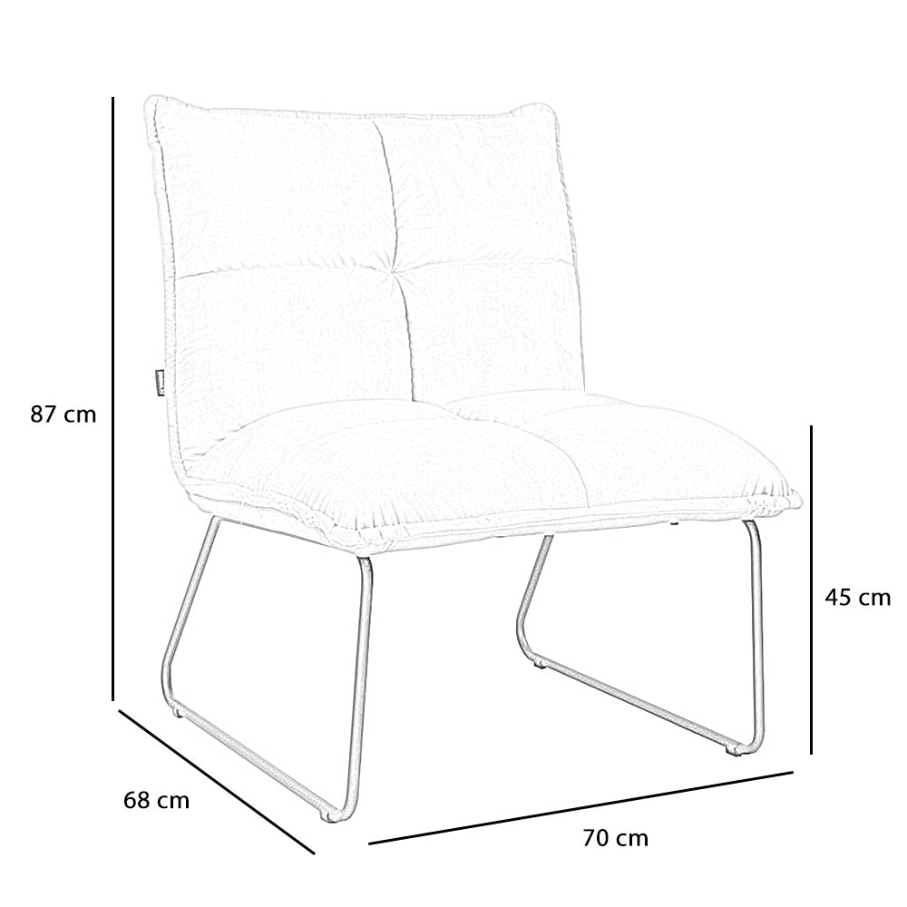 Velvet armchair Malaga black