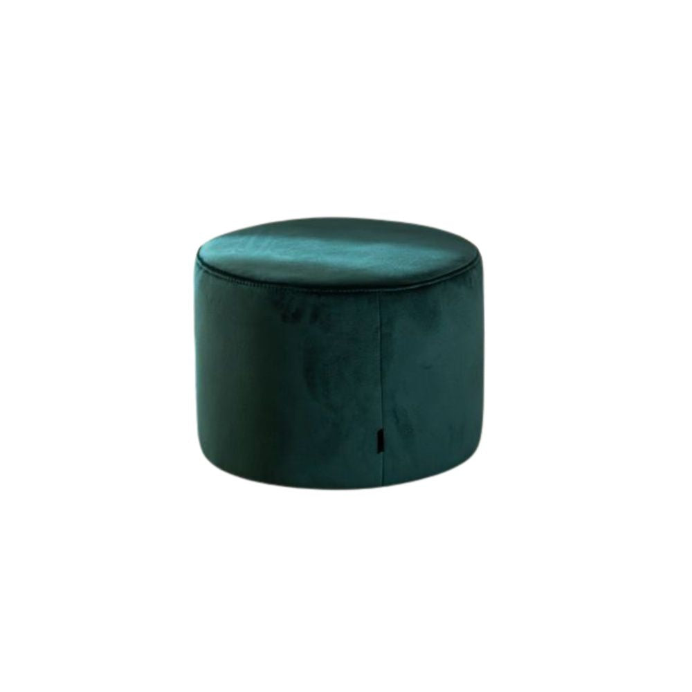 Velvet pouf Anna dark green
