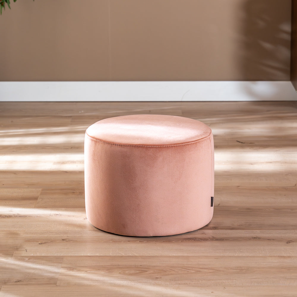 Velvet pouf Anna pink