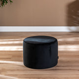 Velvet pouf Anna black