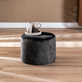 Velvet pouf Beau anthracite