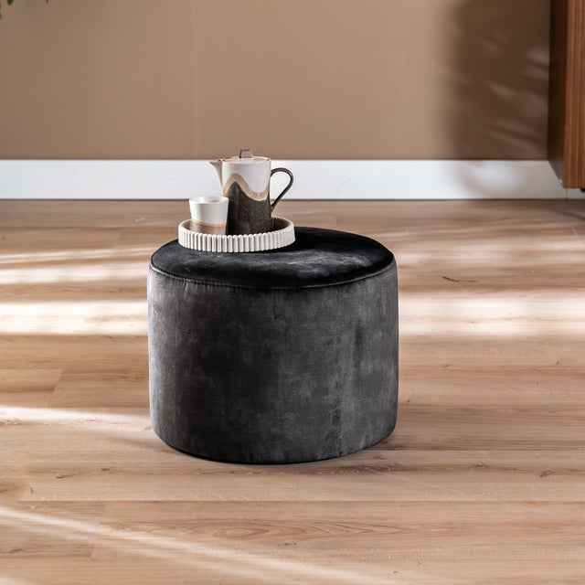 Velvet pouf Beau anthracite
