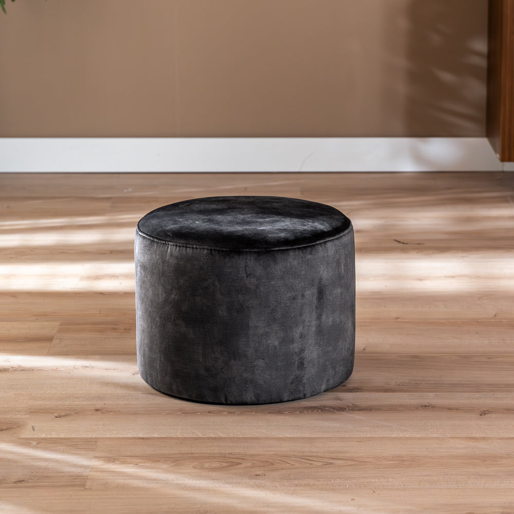 Velvet pouf Beau anthracite