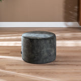 Velvet pouf Beau dark green