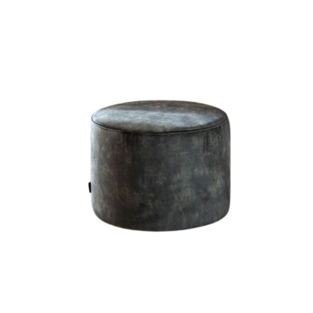 Velvet pouf Beau dark green