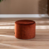 Velvet pouf Beau copper