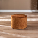 Velvet pouf Beau ocher yellow