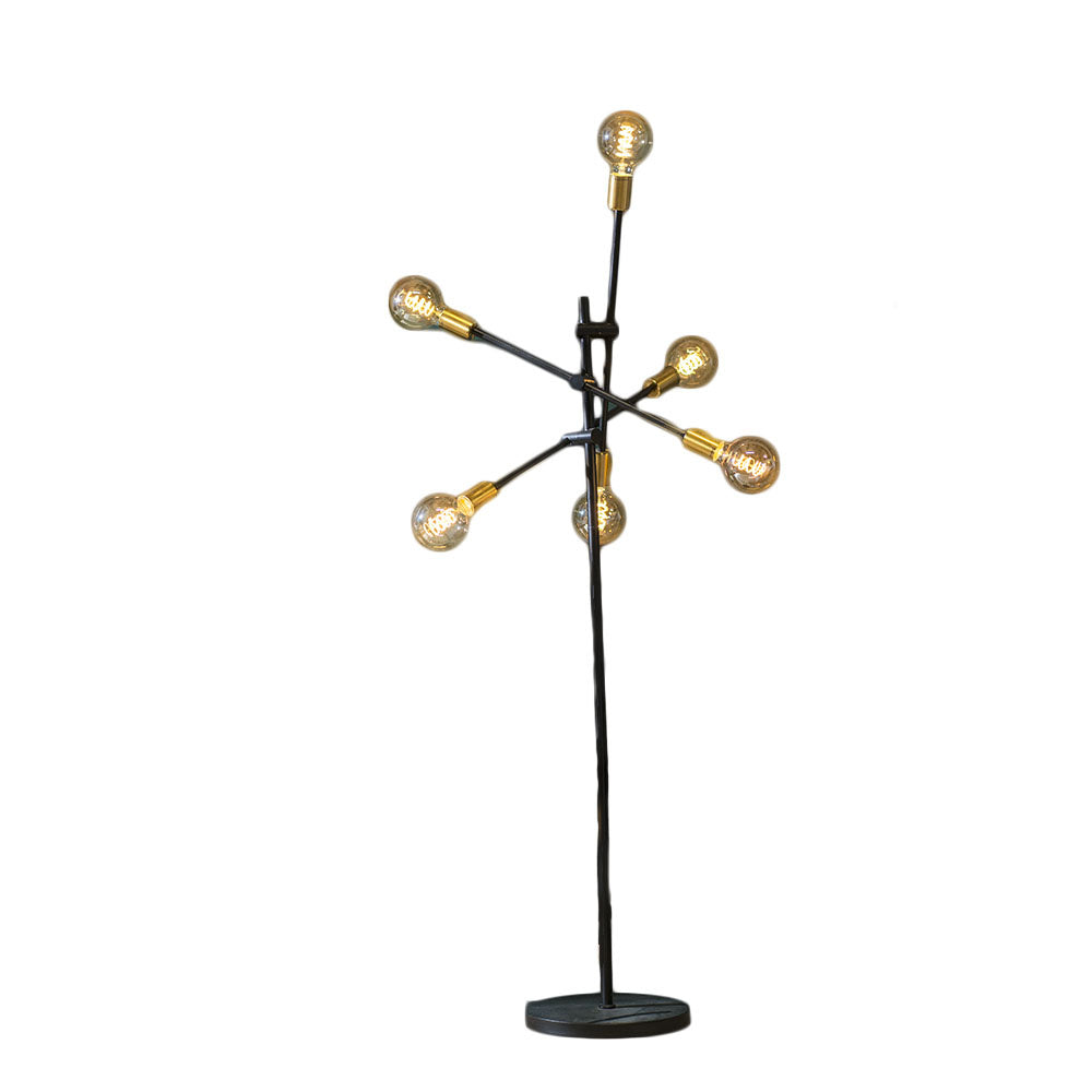 Floor lamp Harvey 6-light gold N.V.A. N/A