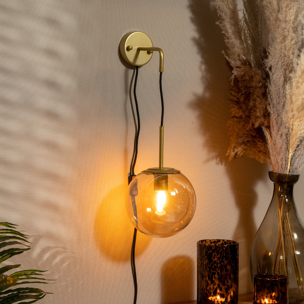 Wall lamp Else 1-light Amber N.VT.
