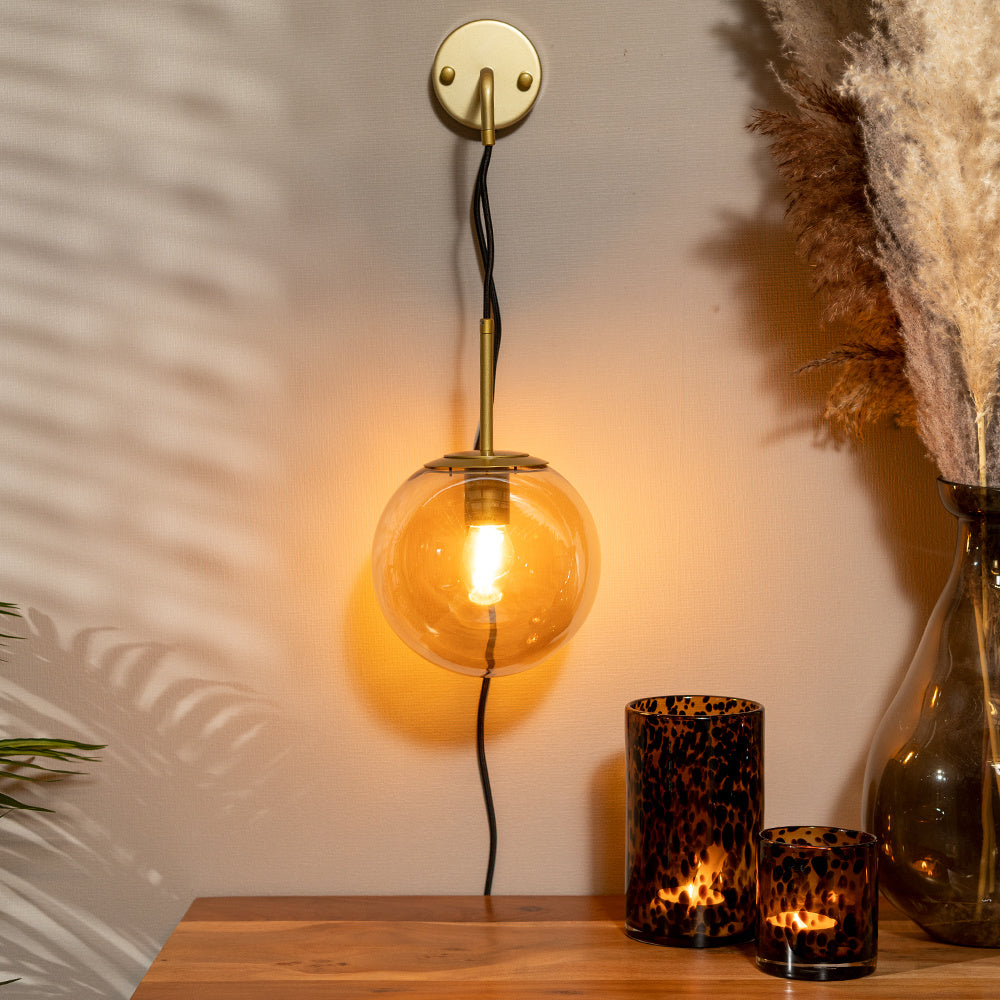 Wall lamp Else 1-light Amber N.VT.