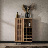 Wine cabinet Monja DH Interior Acacia LxWxH 130x88x52 Acacia wood Atmospheric photo front view