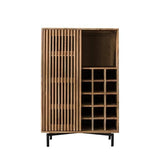 Wine cabinet Monja DH Interior Acacia LxWxH 130x88x52 Acacia wood White photo front view