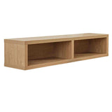 TV Furniture Bernie Rustic Oak Dimehouse Oak LxWxH 126x36x31 Melamine White photo diagonal front view