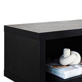 TV Furniture Bernie Black Dimehouse Black LxWxH 146x36x31 Melamine Atmosphere photo detail